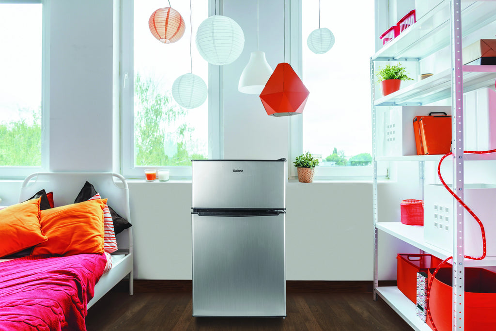 3.1 Cu ft Two Door Mini Fridge with Freezer G838