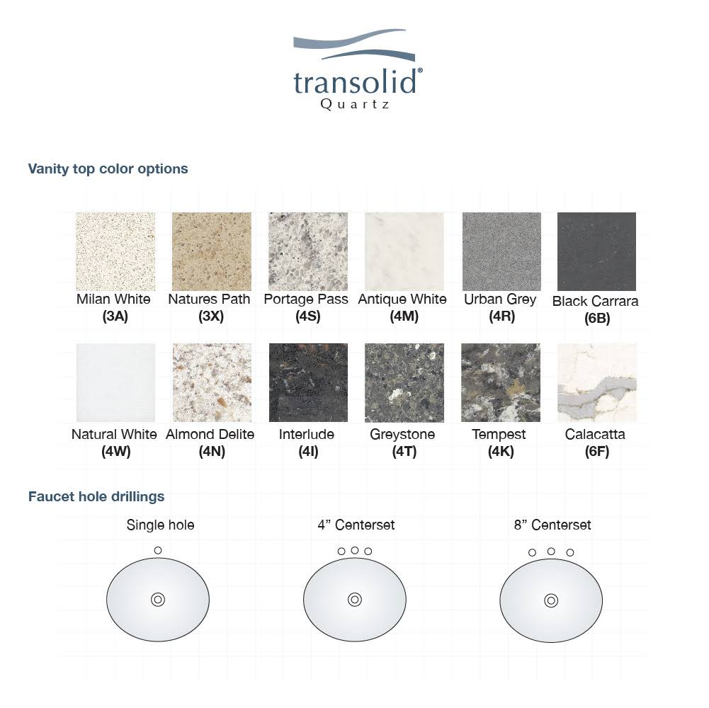 Black Carrara Quartz Bathroom Vanity Top J424