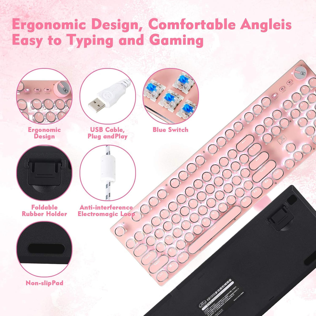 Pink Mechanical Keyboard S43079