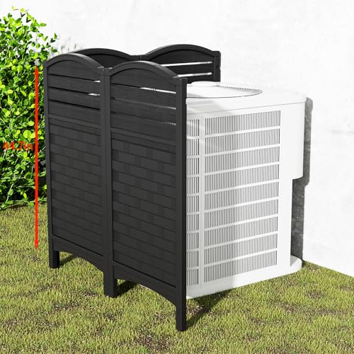 4 Panels Resin Privacy Screen with Metal Stake C91427