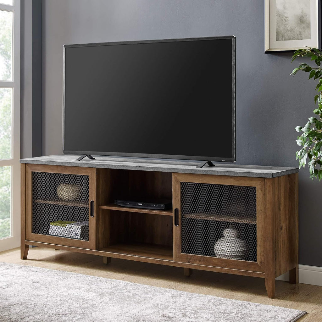 70 Inch Wood TV Stand Storage Cabinet C5362