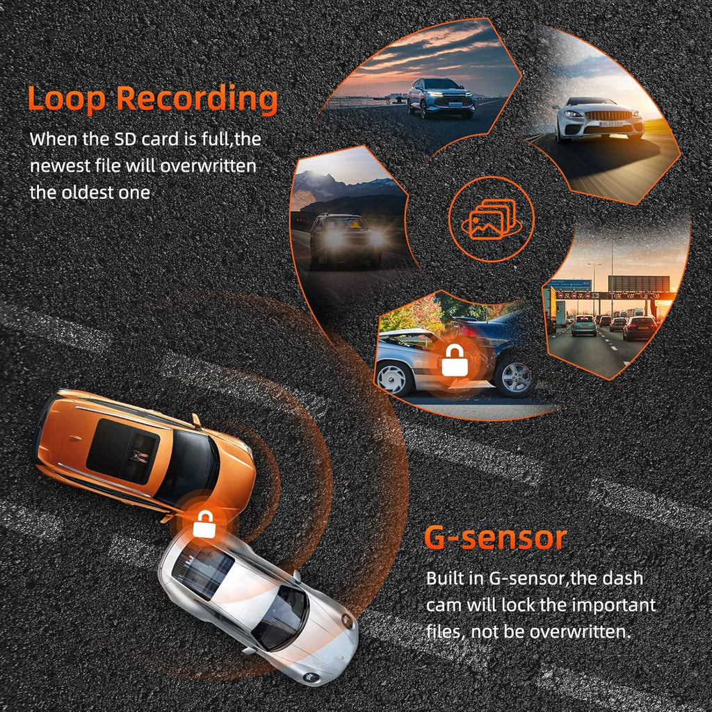 4K+1080P WiFi GPS Dash Camera with 64G SD Card A15612
