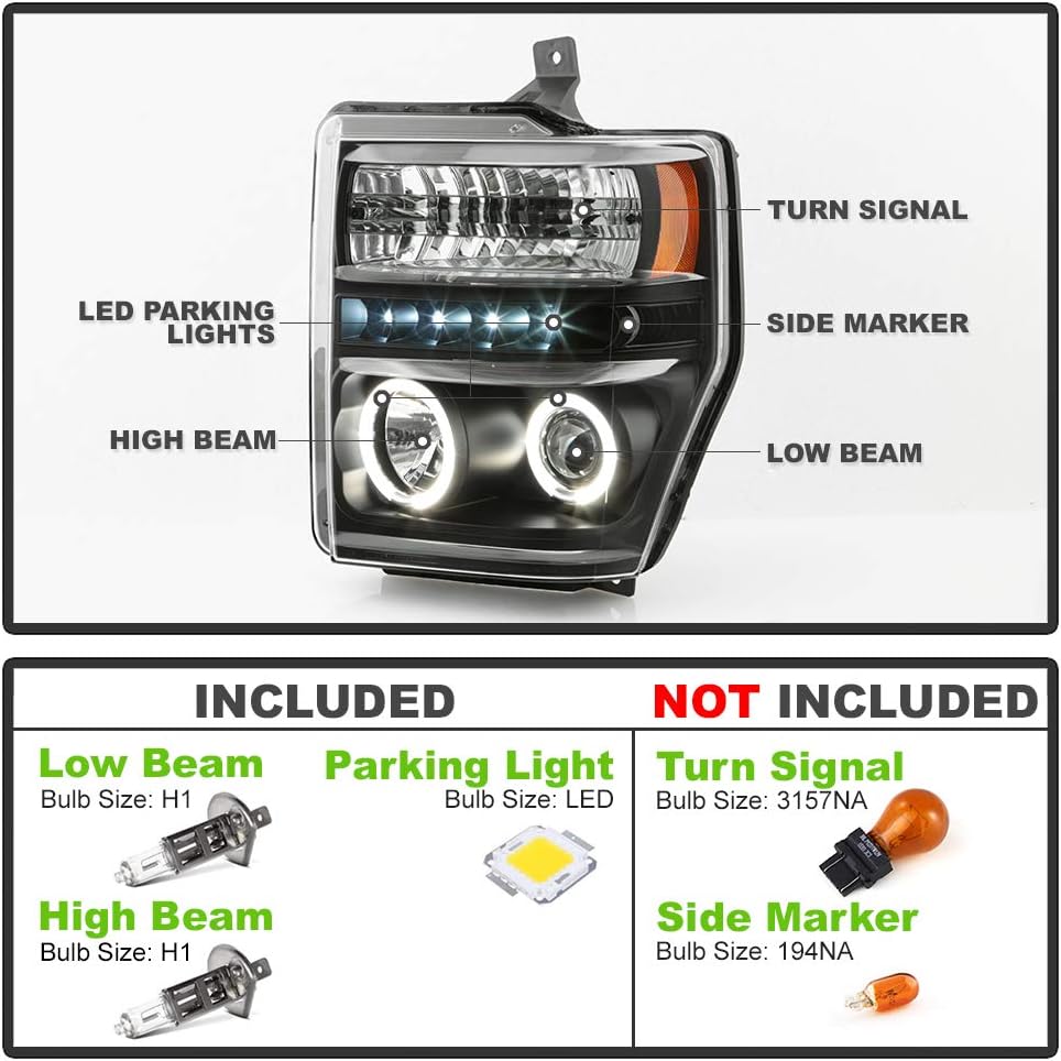 Black Projector Headlights G31044