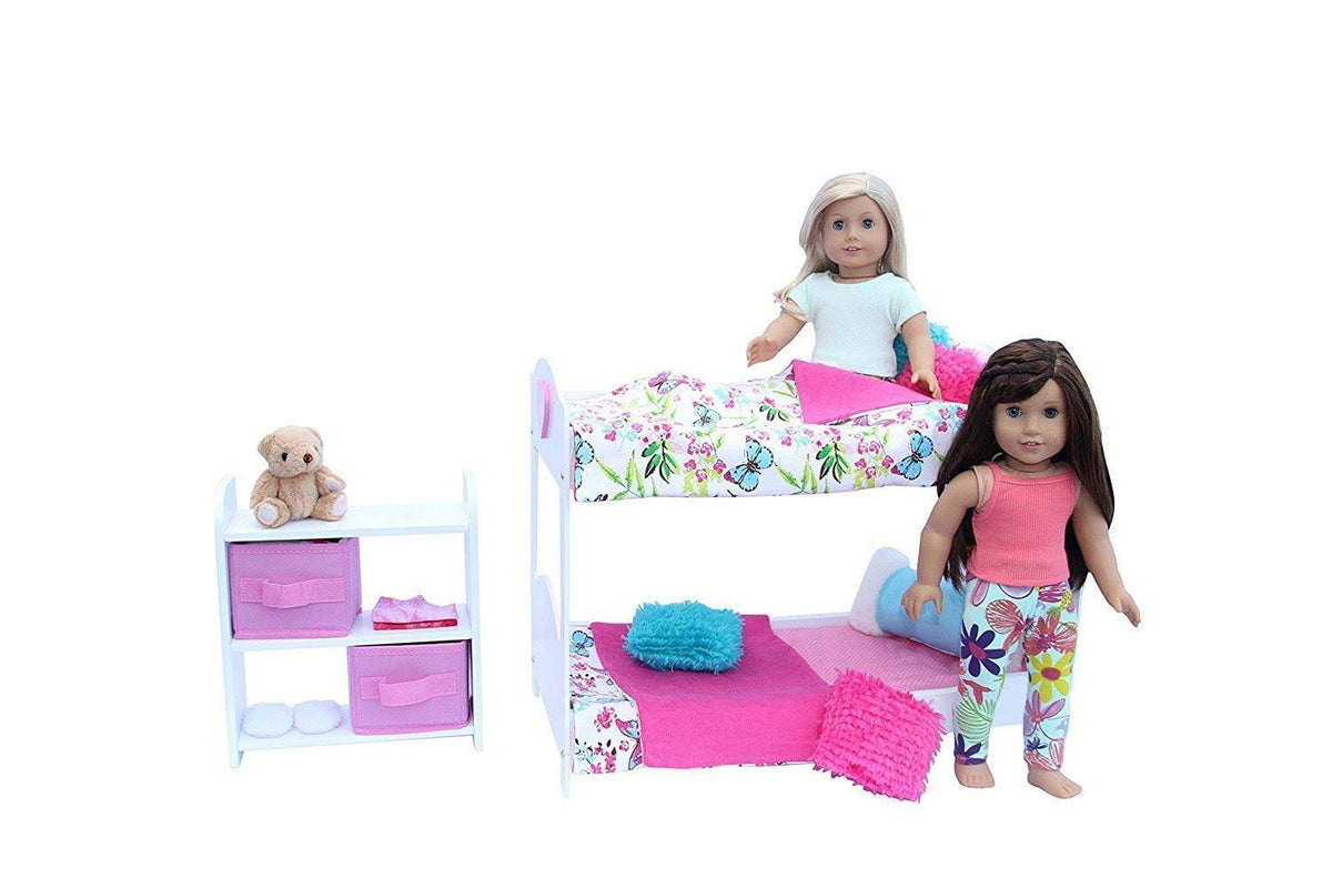 20 pc Doll Bedroom Set with Bunk Bed R16503