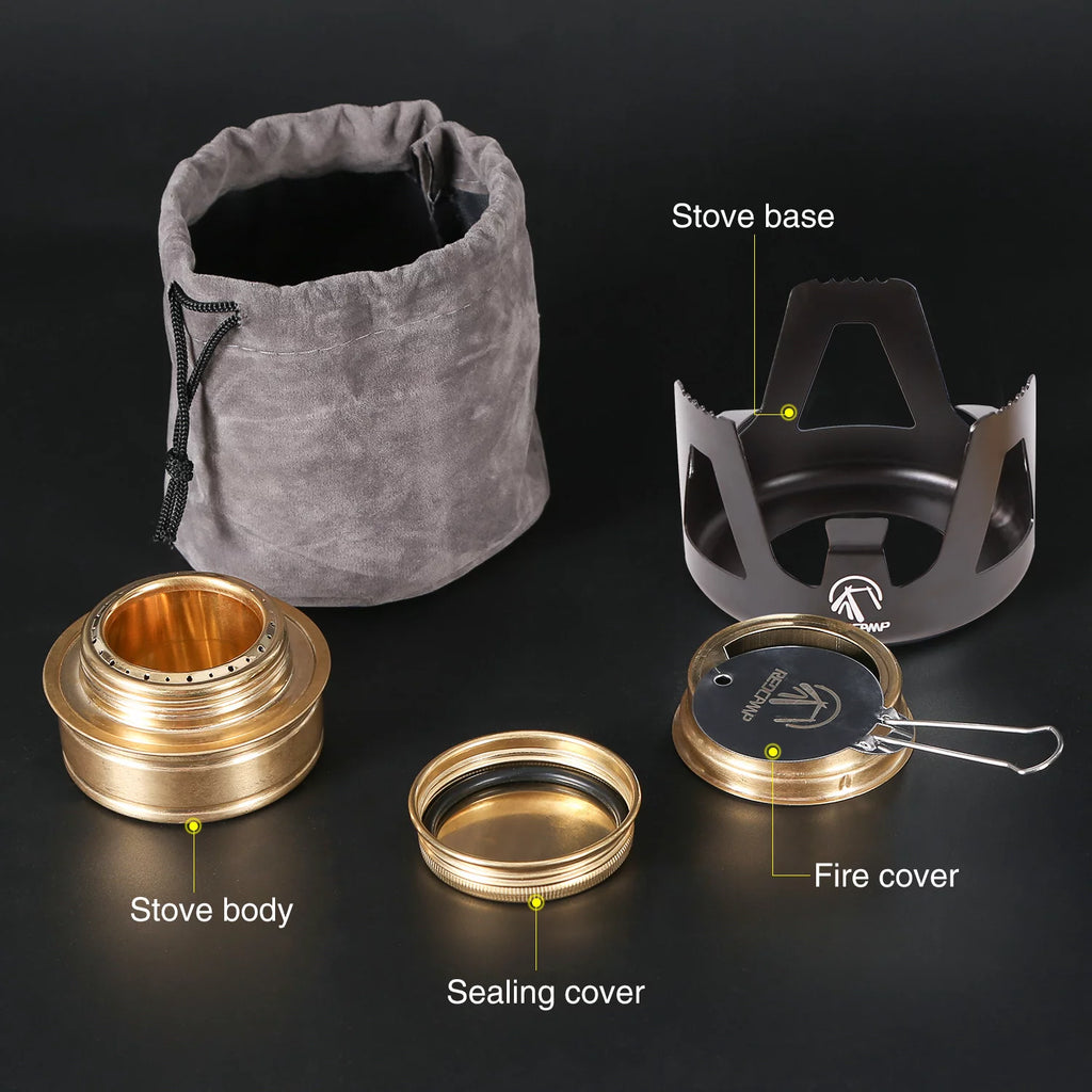 Lightweight Brass Alcohol Stove Burner with Stand Y3535