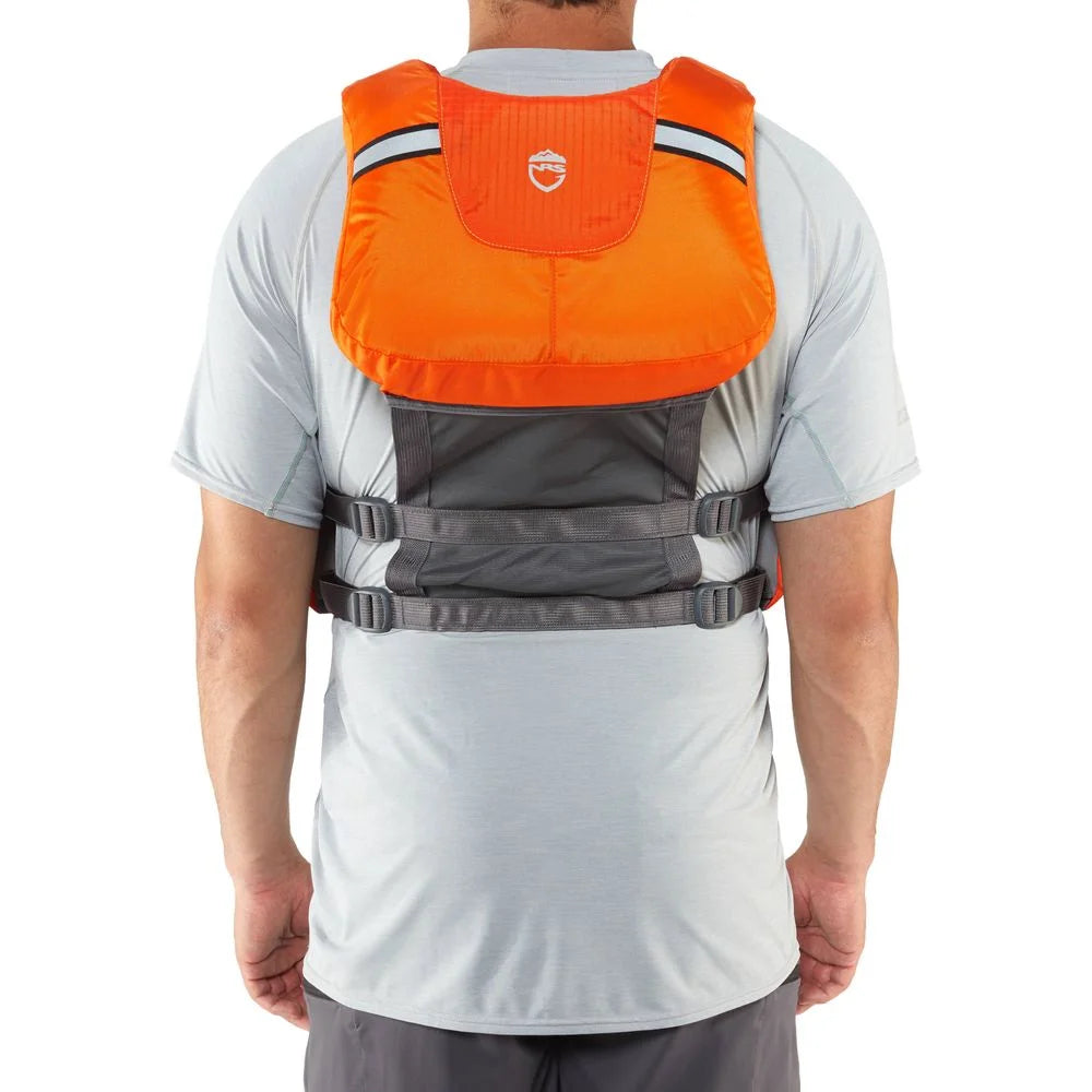 Orange Fishing Life Vest PFD with Pockets, Large/XL W5059