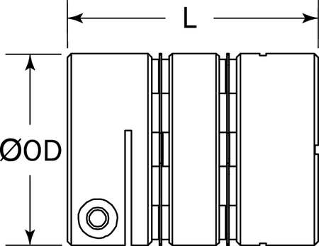 Double Disc Coupling, Bore 3/4x1/2 in B272212