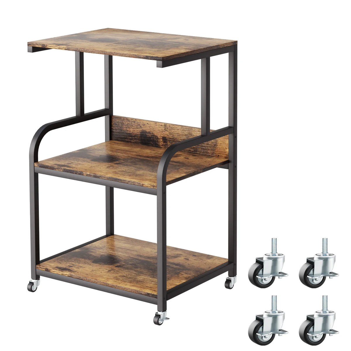 Large 3 Tier Printer Stand with Wheels H16025