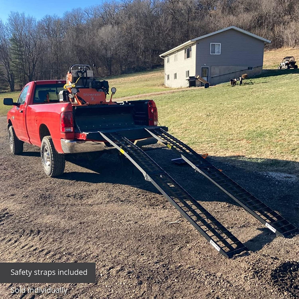 Folding Arch Ramps, Aluminum Frame, 600 LB Capacity, Safety Straps T33877