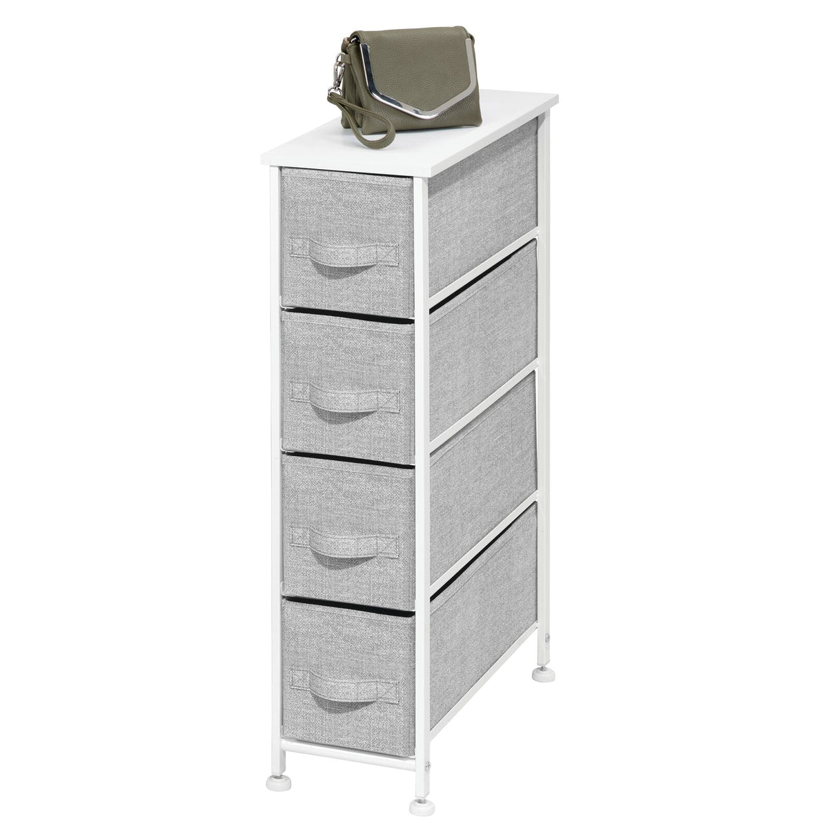Narrow 4 Fabric Drawers Dresser Z601019