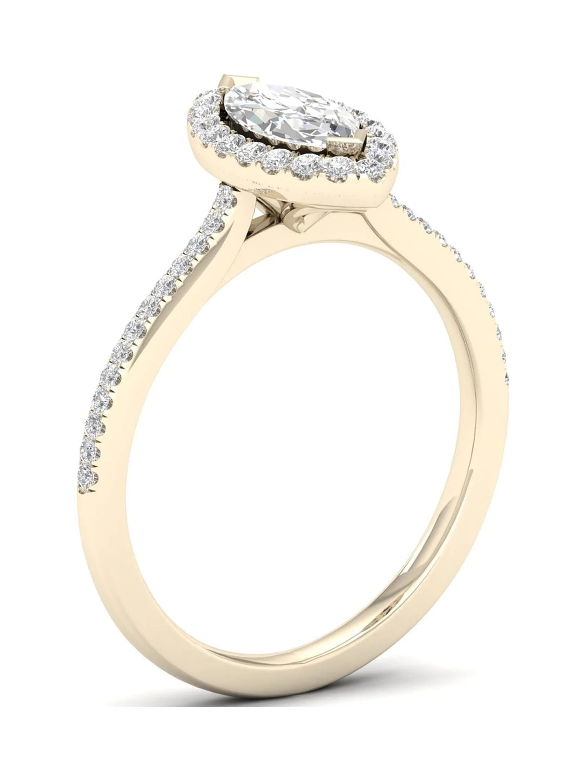 10k Yellow Gold Halo Ring Z39841