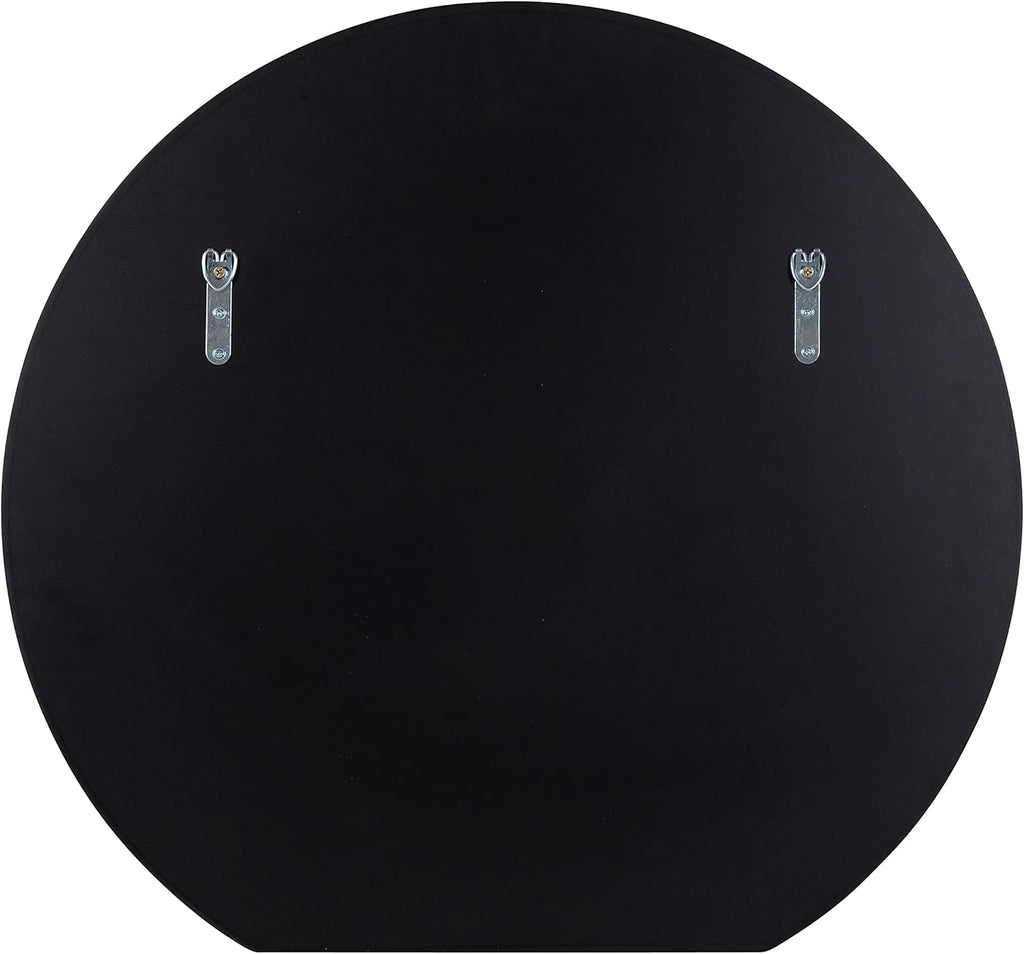 Black Flat Circle Wall Mirror B900