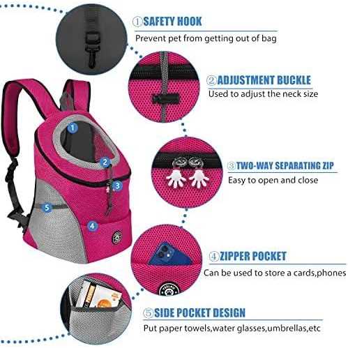 Dog Backpack Carrier Pet Carrier for Small Medium Dogs Breathable Adjustable with Reflective Strips N238