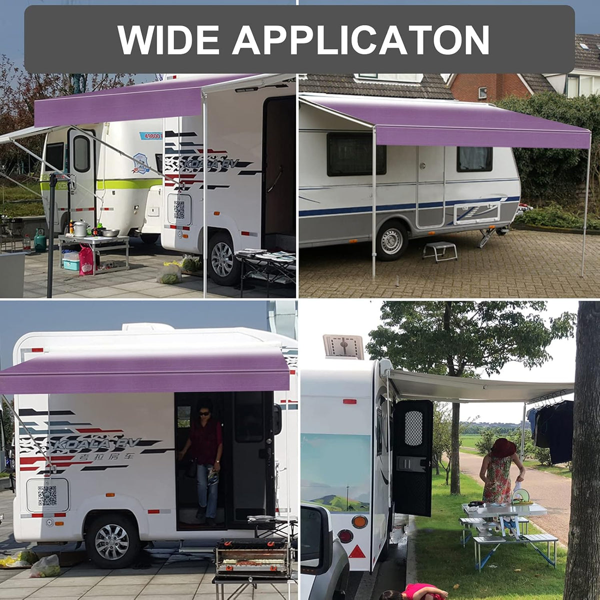 RV Awning Fabric Replacement Waterproof Vinyl Shade Screen 16' S922