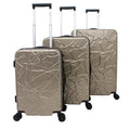 Champagne 3-Piece Expandable Lightweight Spinner Luggage Set L10426