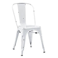 Antique White Metal Cafe Chair H755