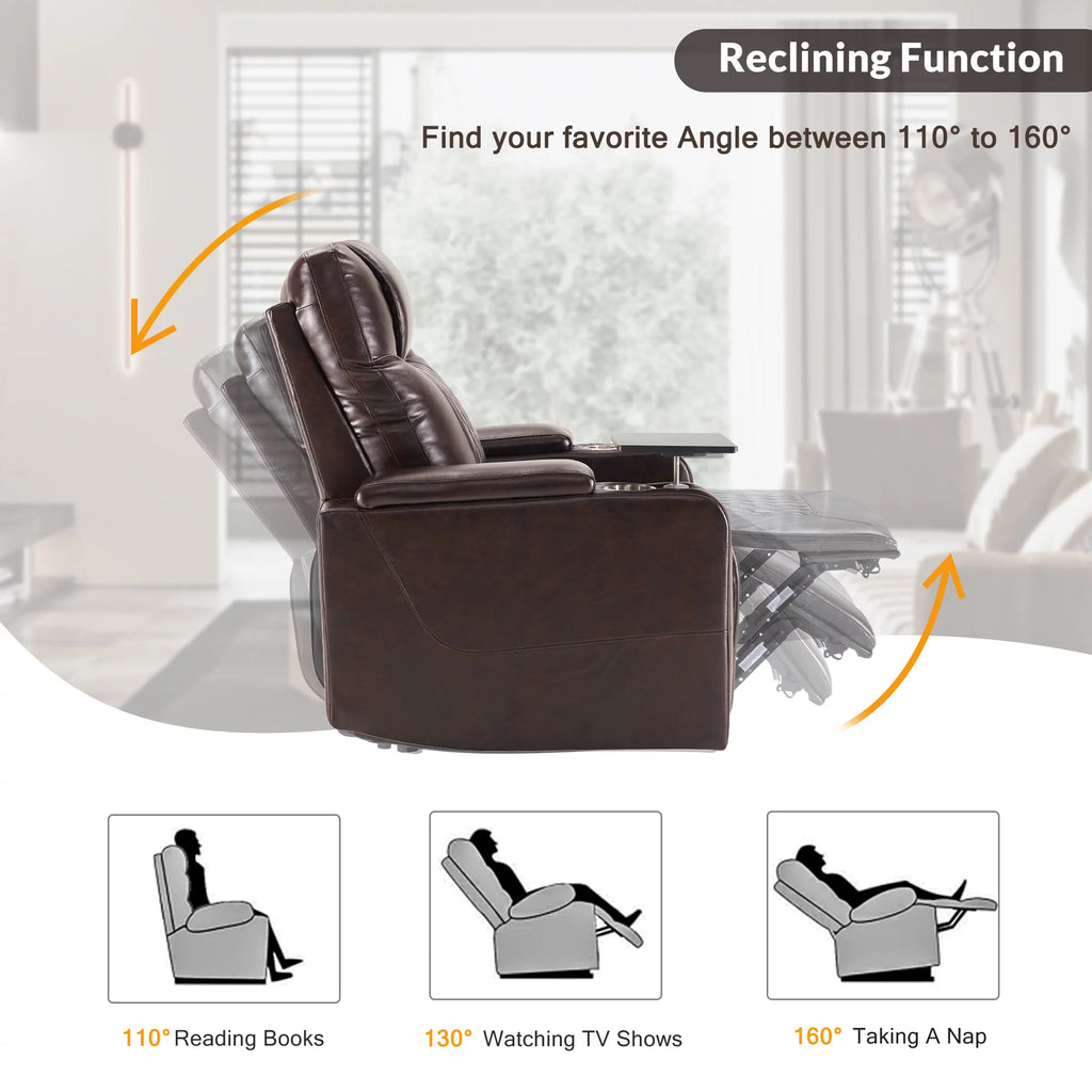 Power Motion Recliner with Cup Holders and USB Charge Port G148