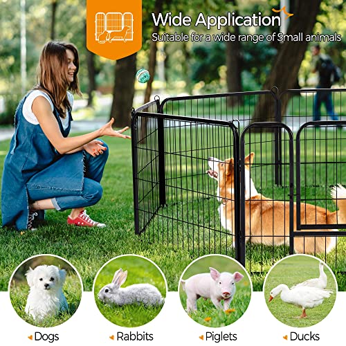 24-Inch 6 Panel Black Pet Playpen F8642