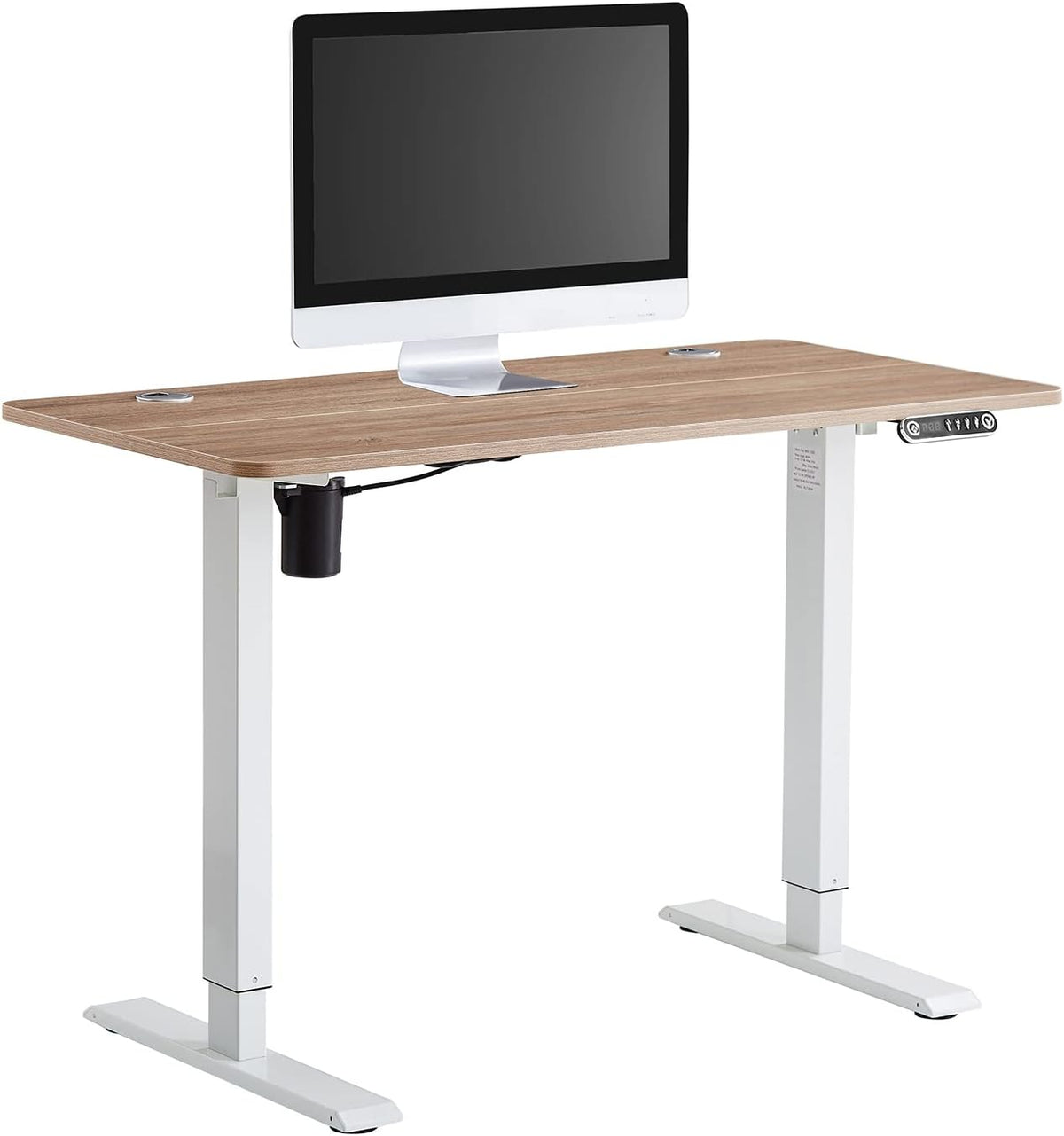 Electric Height Adjustable Standing Desk 48" x 24" Single Motor Black K20359