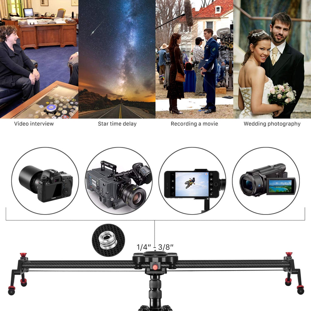 31 80cm Camera Slider Track Dolly Rail System A1392