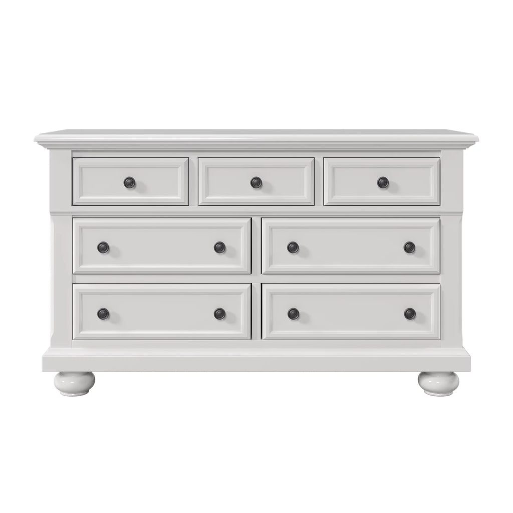 White Solid Wood Seven-Drawer Dresser C355095