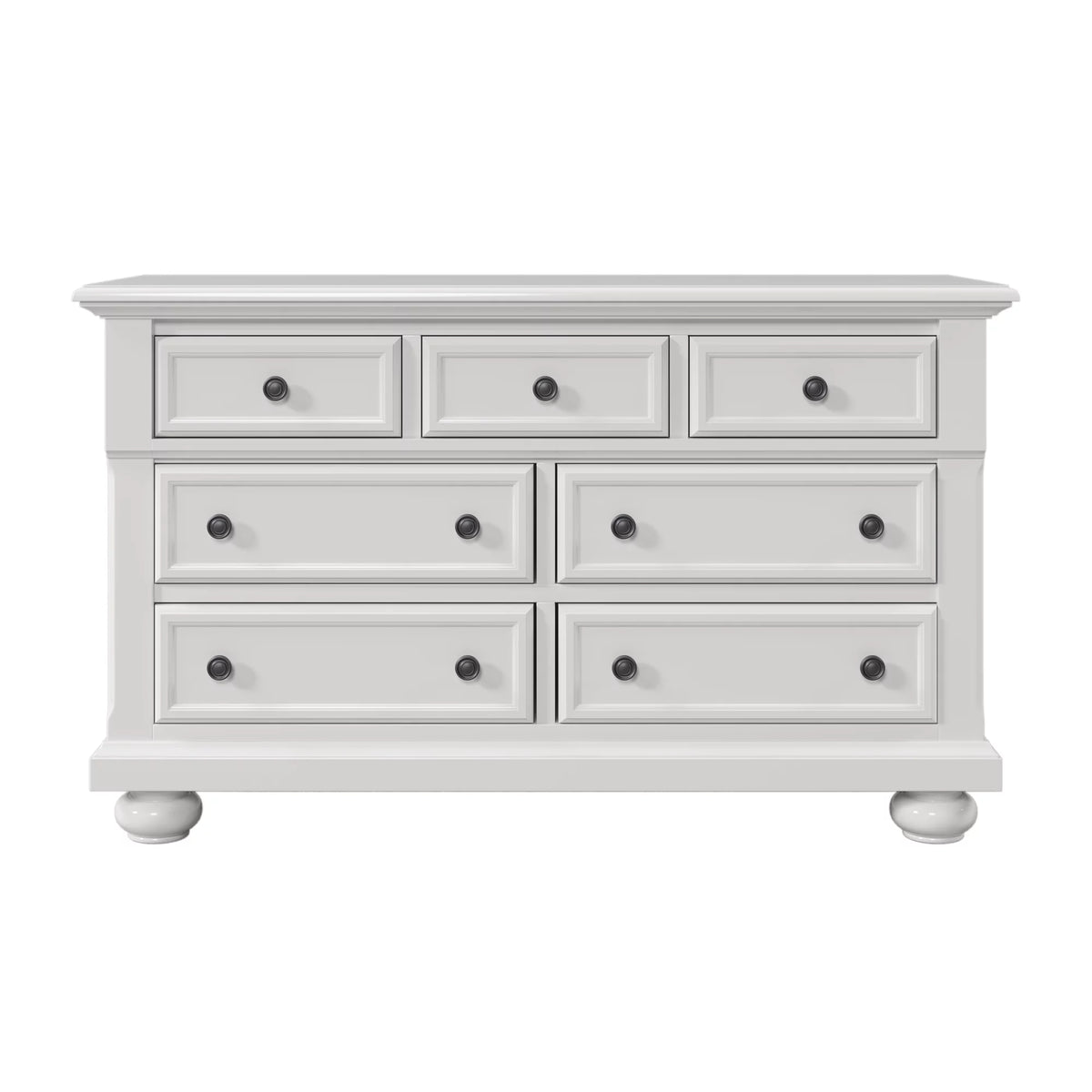 White Solid Wood Seven-Drawer Dresser C355095