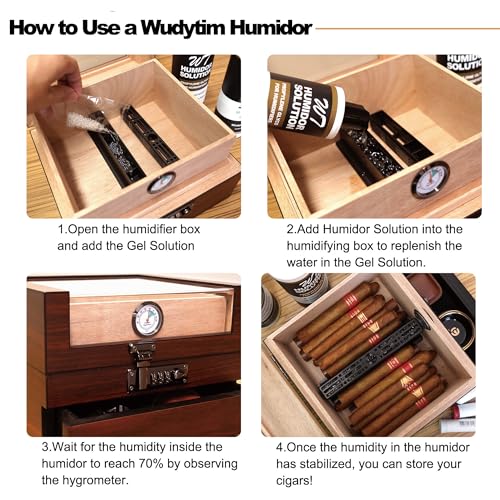 Handcrafted Spanish Cedar Cigar Humidor with Digital Hygrometer O67030