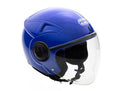 Open Face Motorcycle Helmet Gloss Blue X-Large H71896