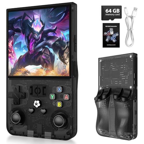 Retro Handheld Game Console with 64G Built-in 18000+ Classic Games, 4.0" IPS Screen (Black) R77045
