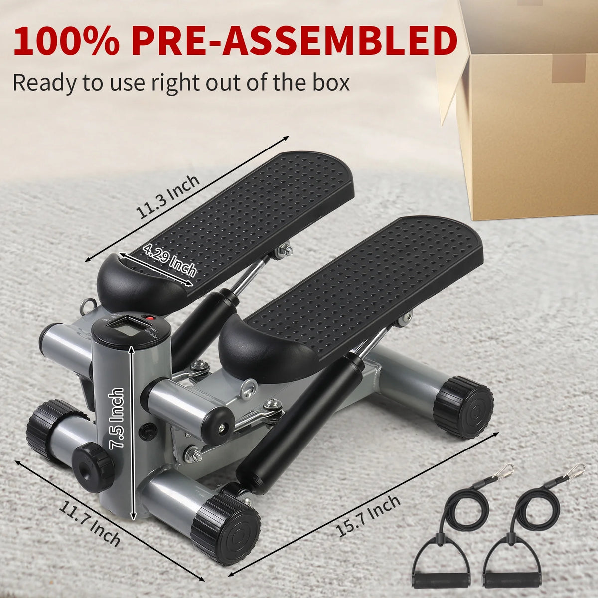 Mini Stair Stepper with Resistance Bands A136