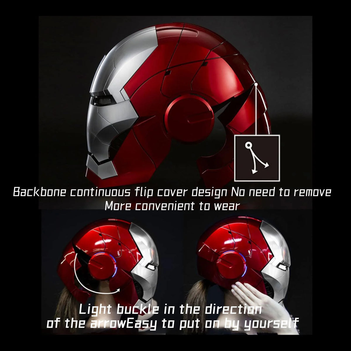 Iron Man Helmet Electronic Mask with Sounds & LED Eyes 1:1 Model D9058