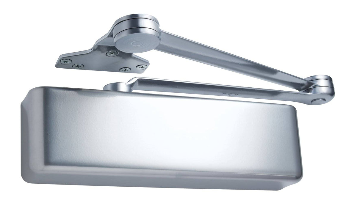 Heavy Duty Door Closer, Aluminum Powder Coat Finished, Cast Iron Q658233