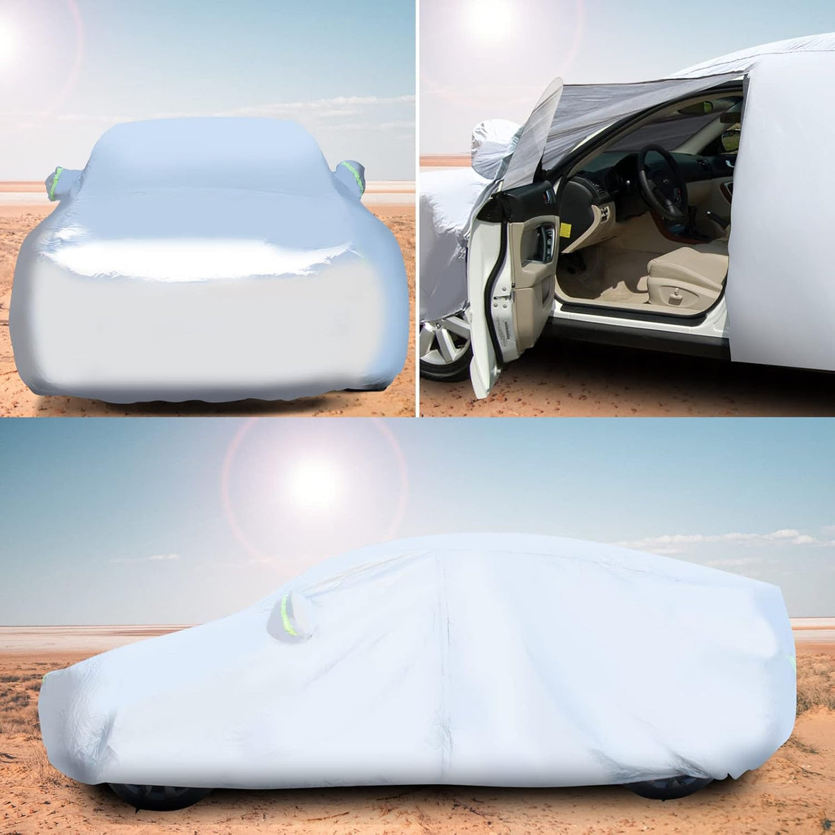 6 Layers All Weather Waterproof Car Cover with Zipper S5205