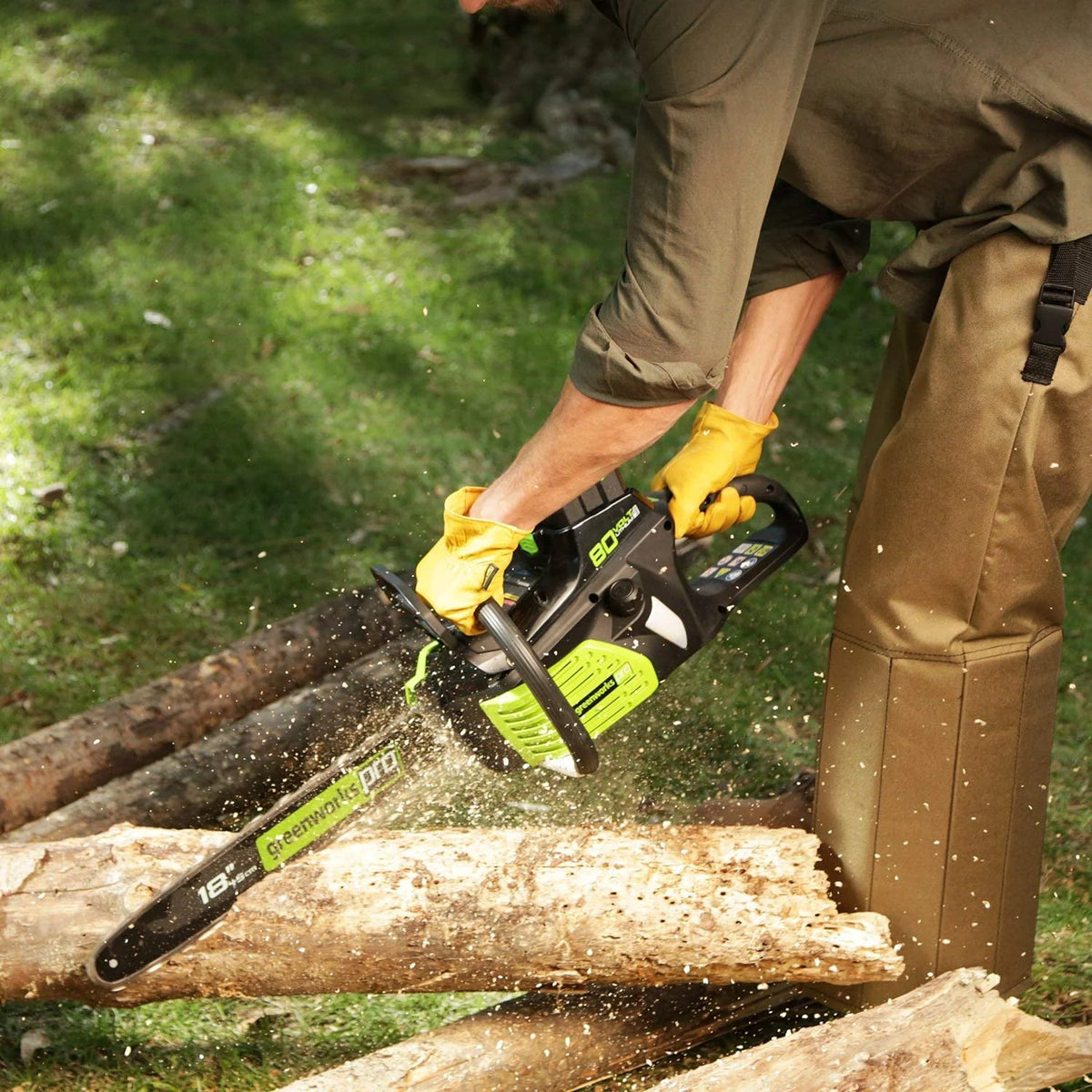 Discontinued 18-Inch 80V Cordless Lithium-Ion Chainsaw B8504