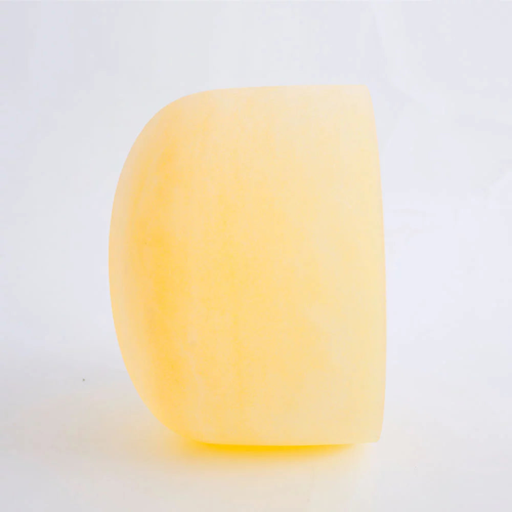 Yellow 10 inch Frosted Quartz Crystal Singing Bowl W789