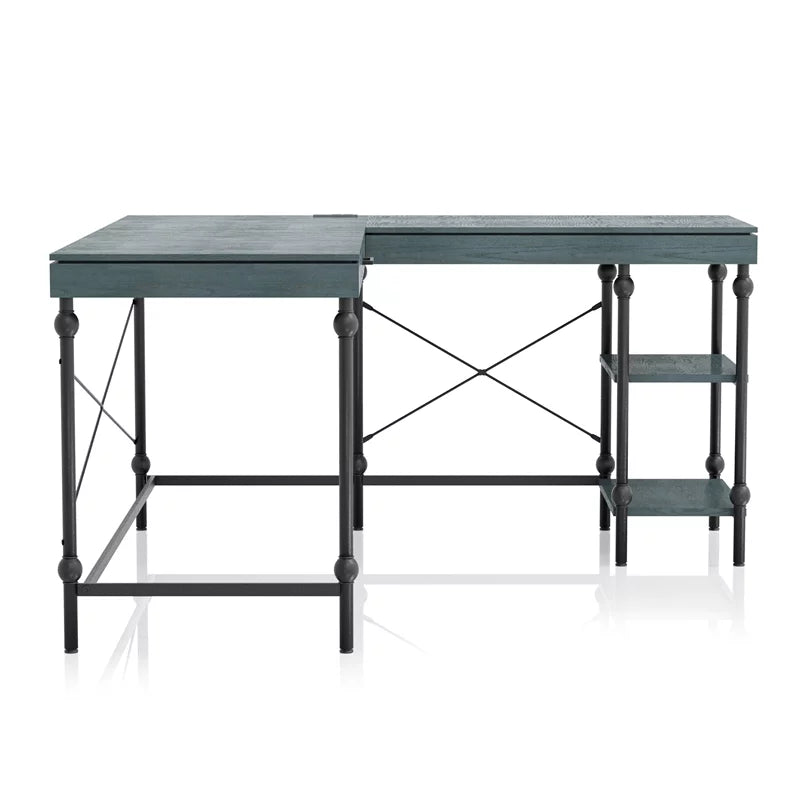 L-shaped Wooden Desk L3809