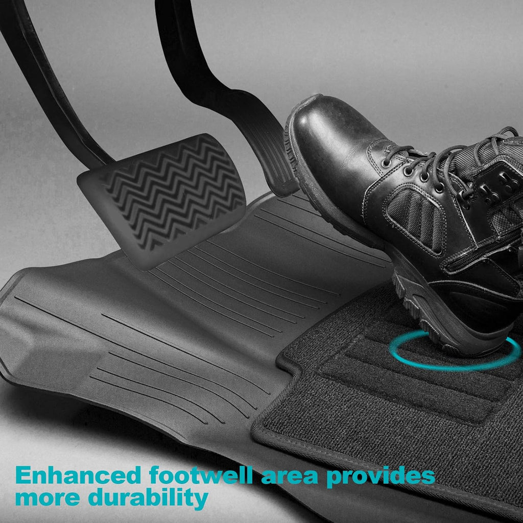 Black Floor Mats with Front Carpet Mats C643