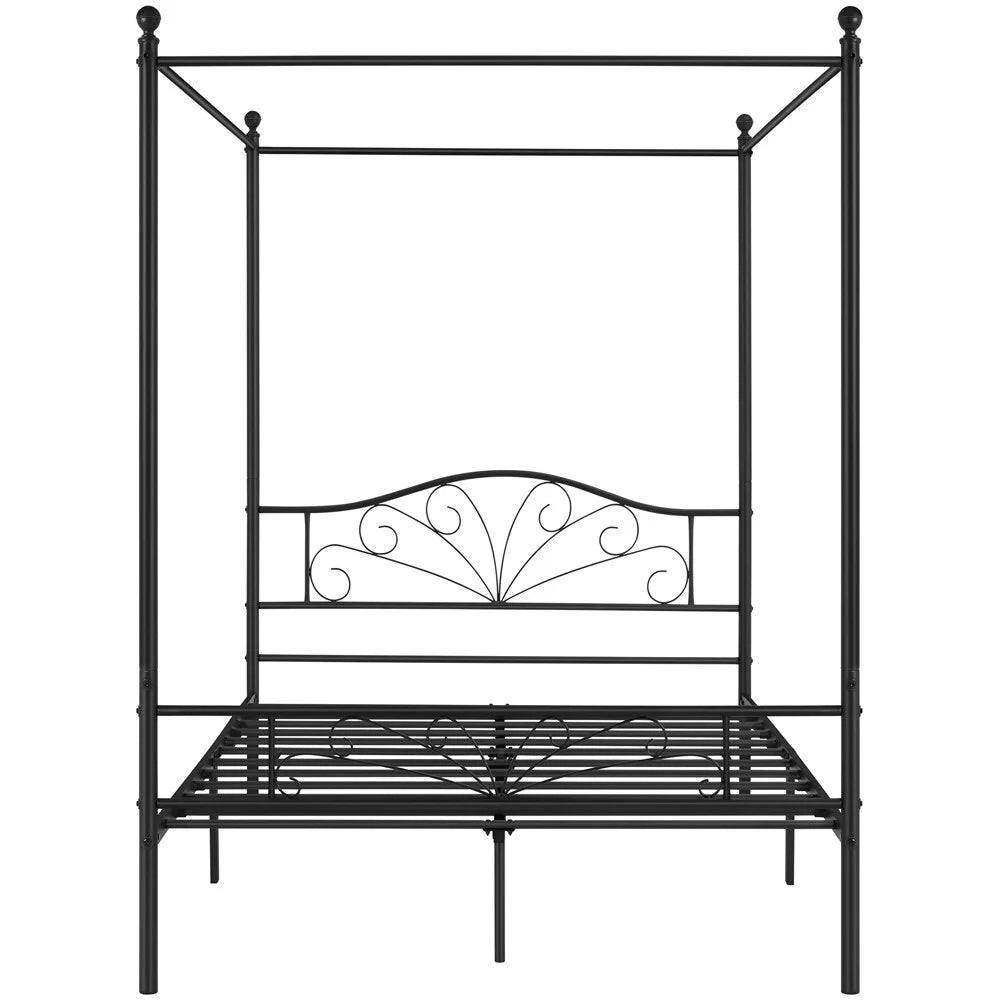 Metal Canopy Bed Frame with Arched Headboard Full K6904