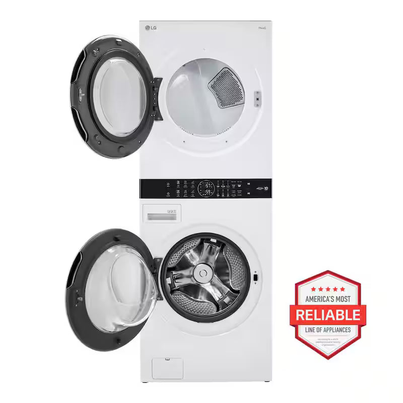 4.5 Cu.Ft. Front Load Washer & 7.4 Cu.Ft. Gas Dryer in White E895439
