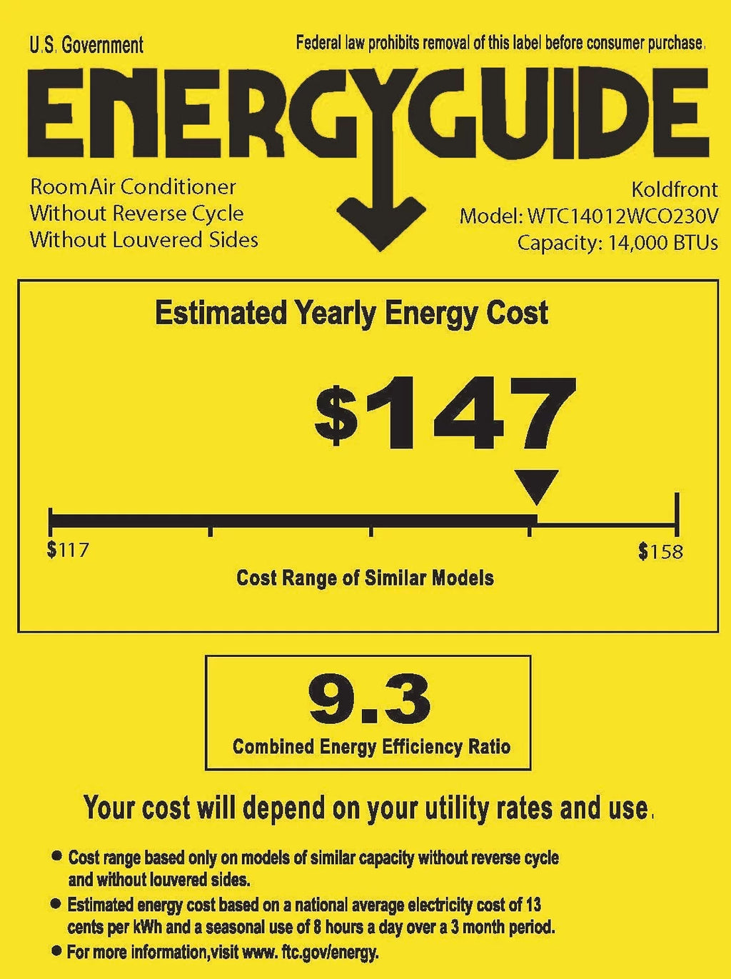 14000 BTU 230 Volt Through-The-Wall Air Conditioner Z14897