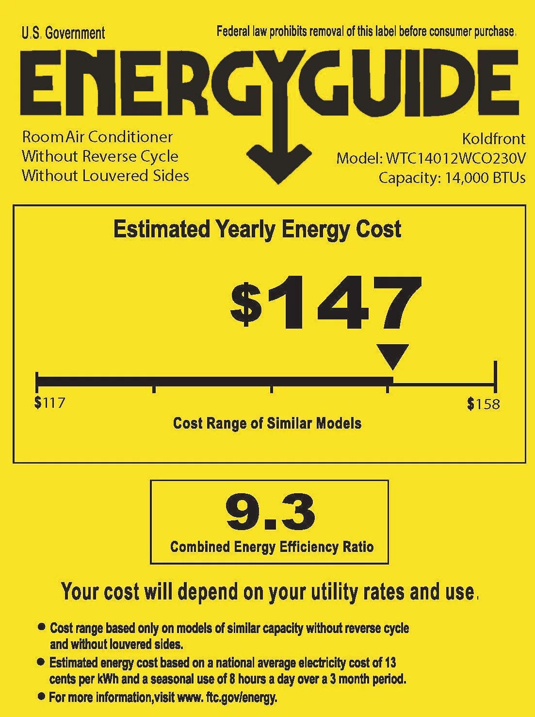 14000 BTU 230 Volt Through-The-Wall Air Conditioner Z14897