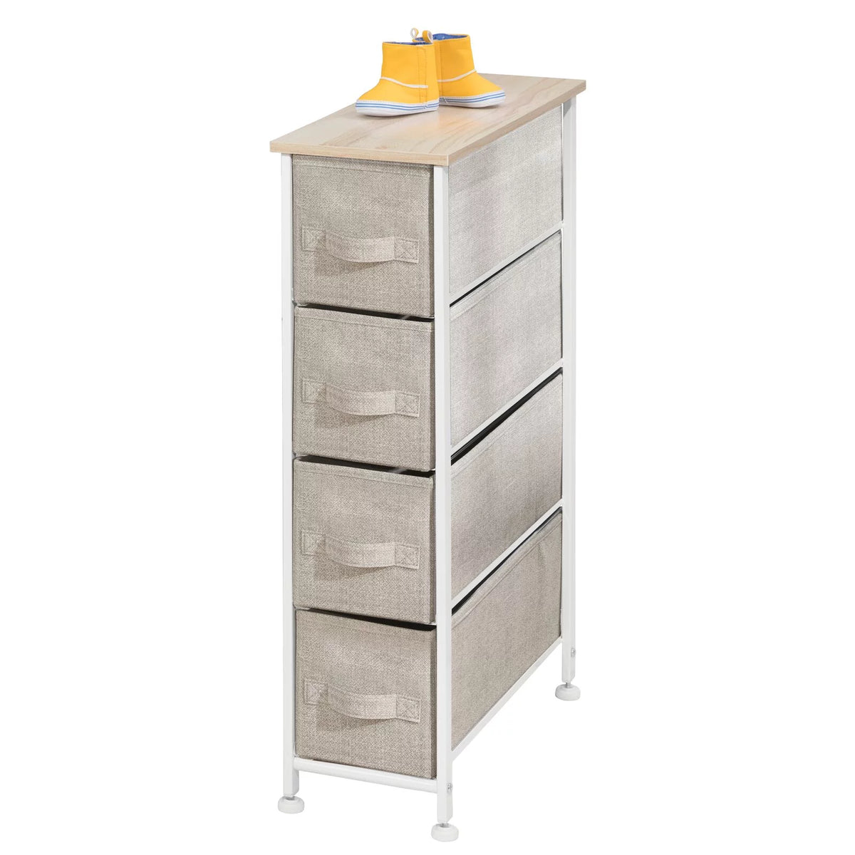 Narrow 4 Fabric Drawers Dresser Z601019