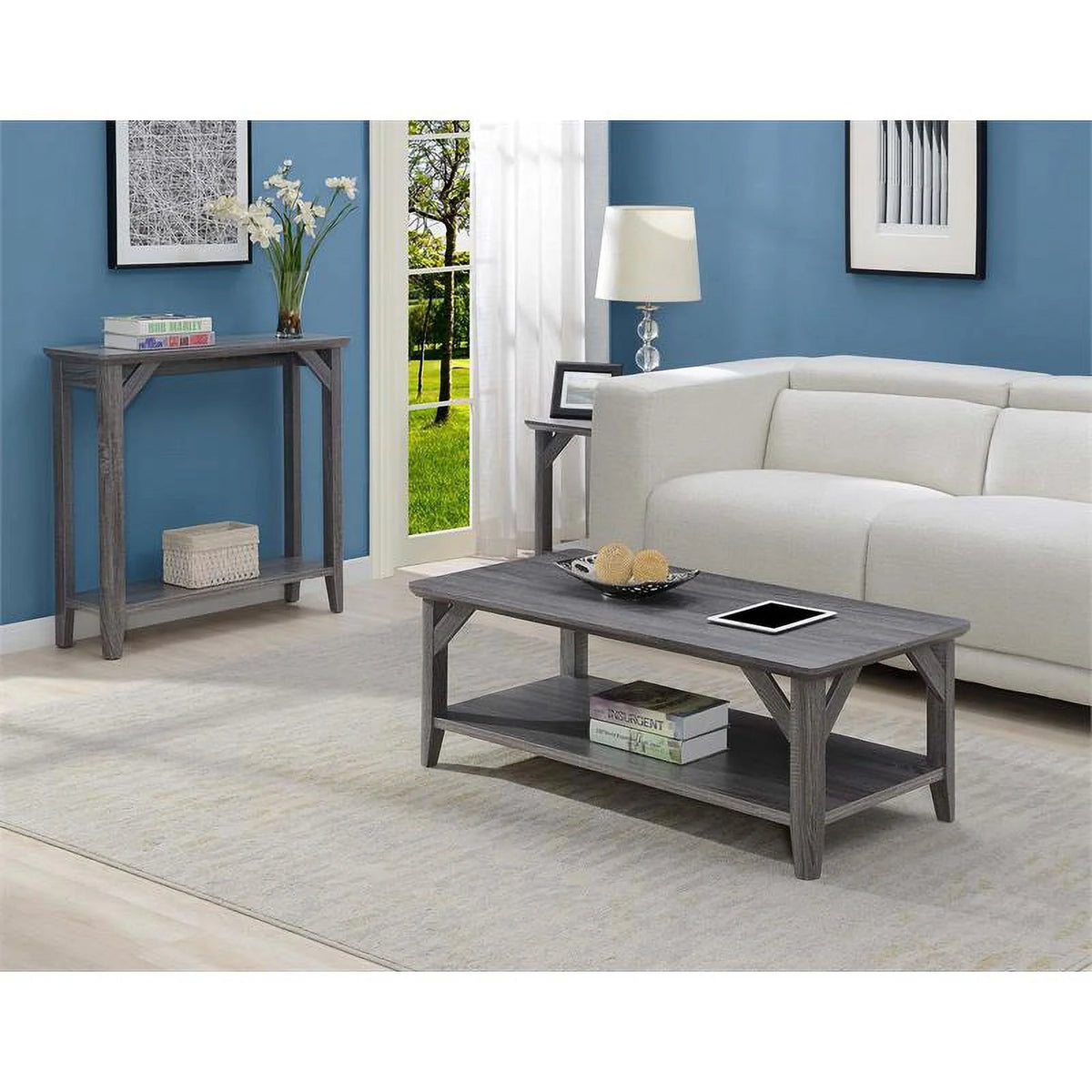 Gray Wood Coffee Table N466366