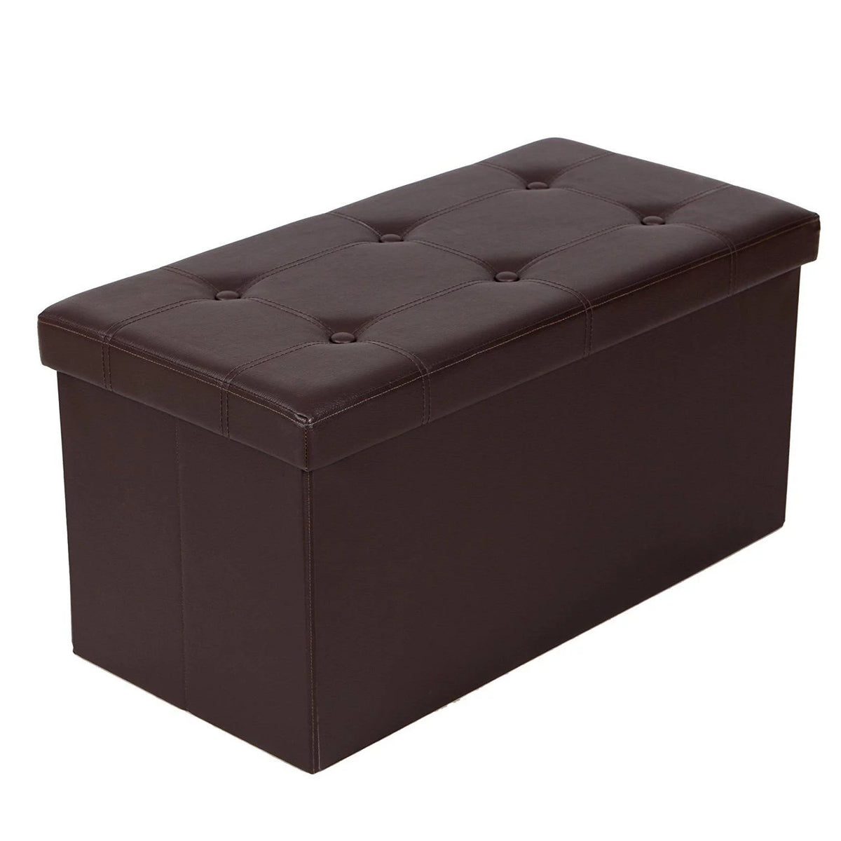 Brown Folding Storage Ottoman N95006