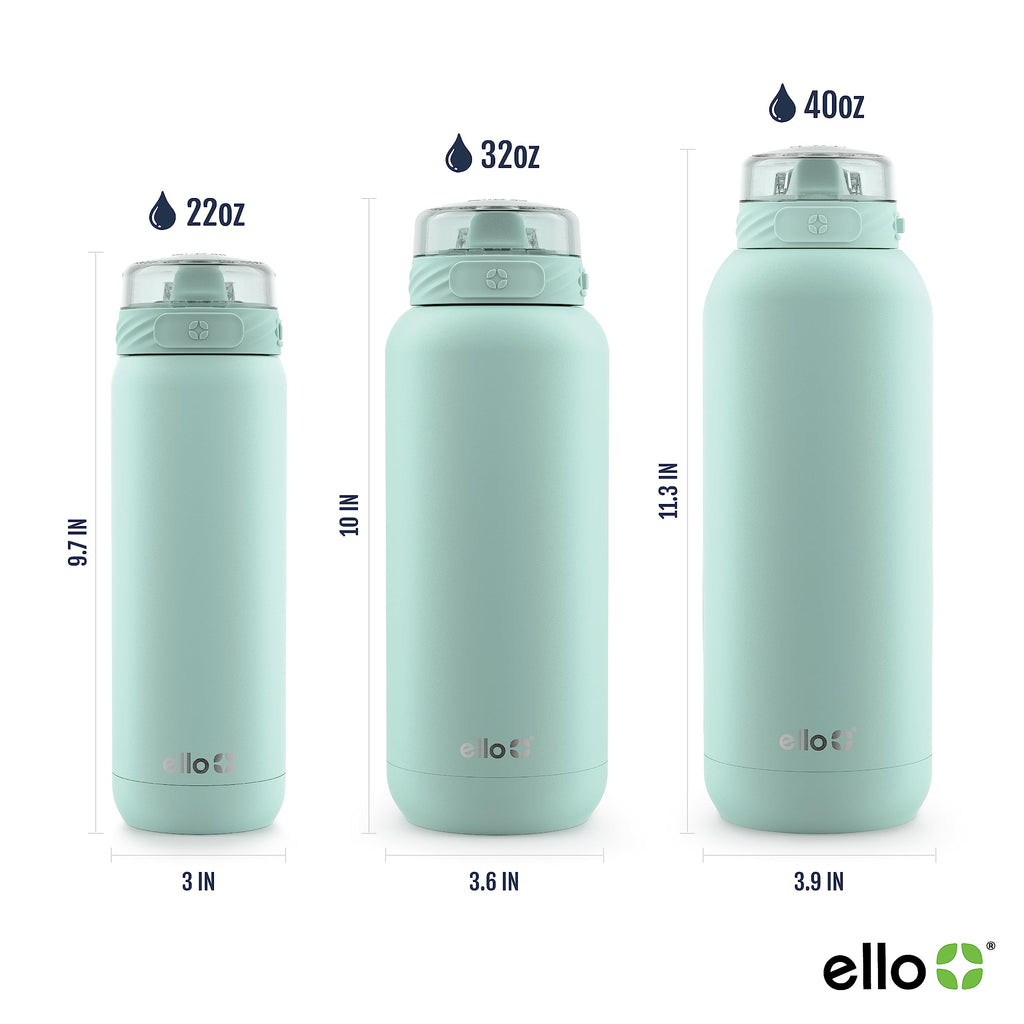 22oz Stainless Steel Water Bottle with Straw and Carry Handle Q93346