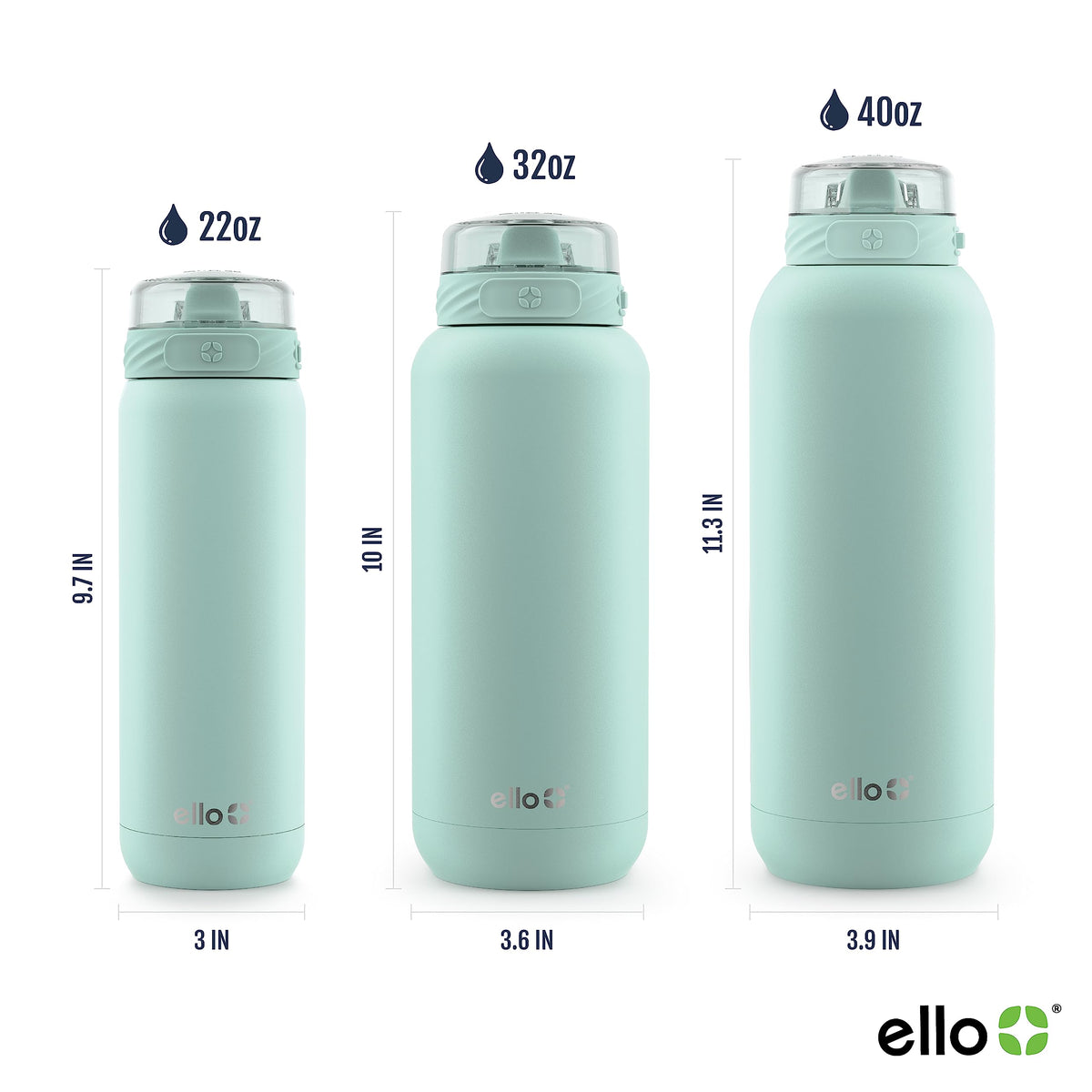22oz Stainless Steel Water Bottle with Straw and Carry Handle Q93346