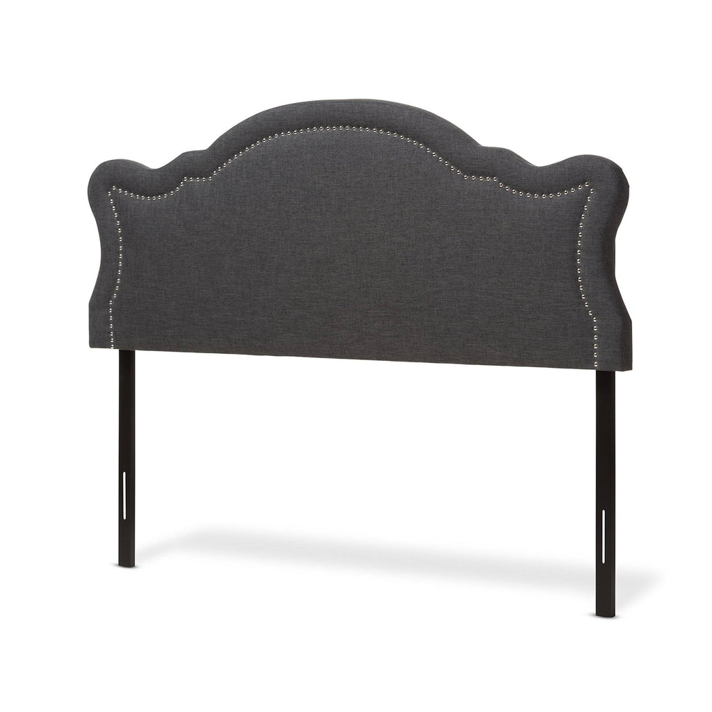 Queen Size Dark Grey Fabric Headboard I837149