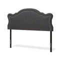 Queen Size Dark Grey Fabric Headboard I837149