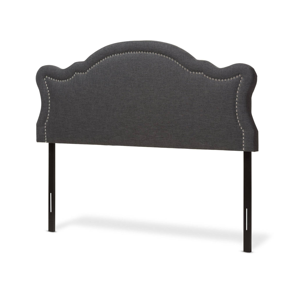 Queen Size Dark Grey Fabric Headboard I837149