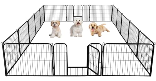 24-Inch 6 Panel Black Pet Playpen F8642